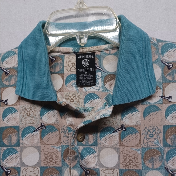 Warner Brothers polo shirt men's Sz M - Picture 4 of 7
